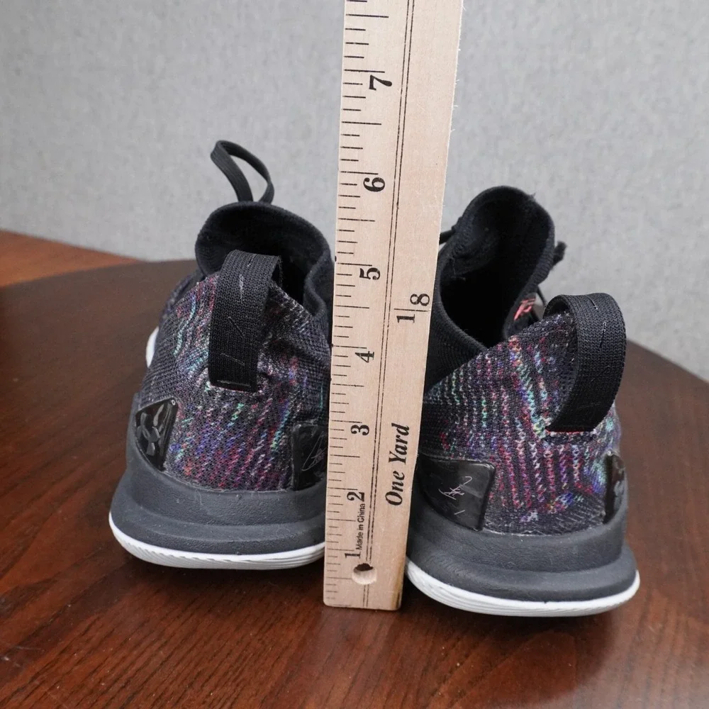 Under Armour Curry 5 Tokyo‎ Night Shoes Men's Size 8 Black Multicolor Sneakers